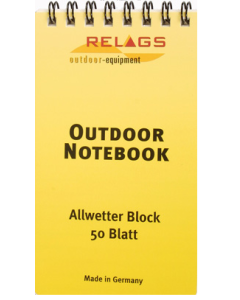 Wasserfester Notizblock für alle Outdooraktivitäten